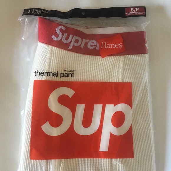 supreme hanes thermal pants